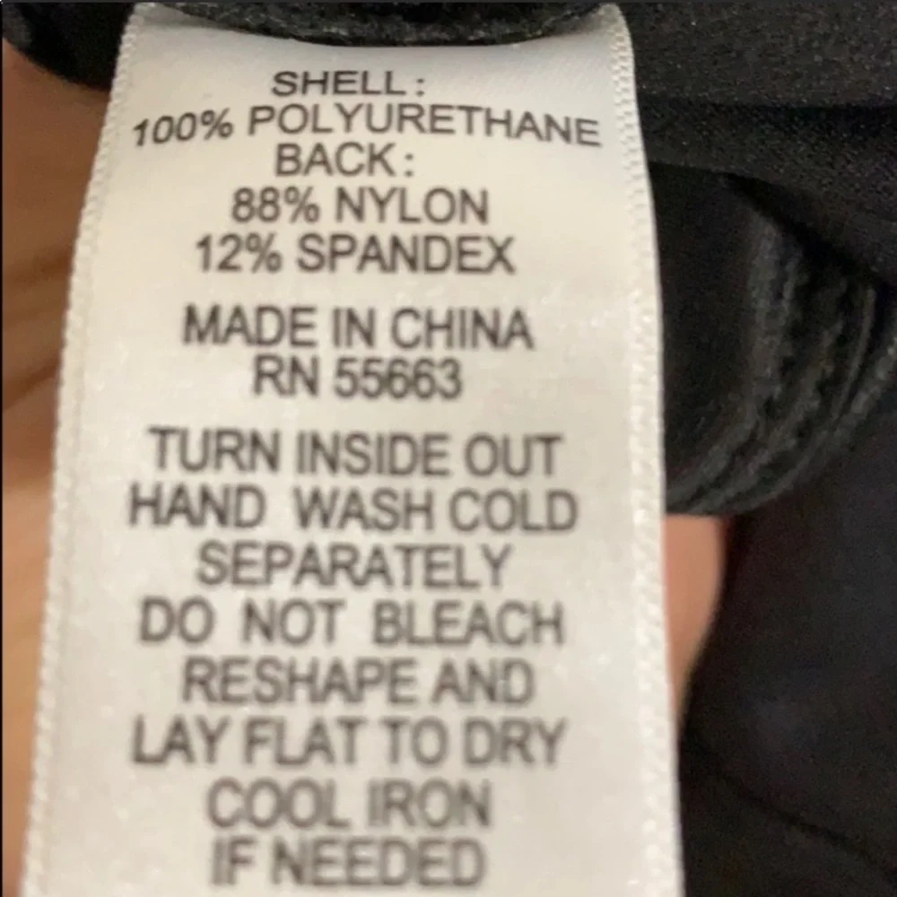 Rachel‎ Zoe black faux leather leggings size M